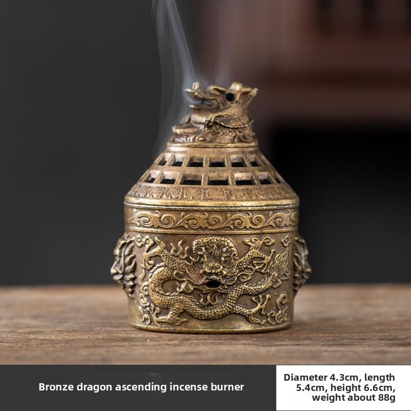 Chinese Style Dragon Prosperity Incense Burner Zen Ornaments Auspicious Cloud Shape Incense Holder Home Crafts