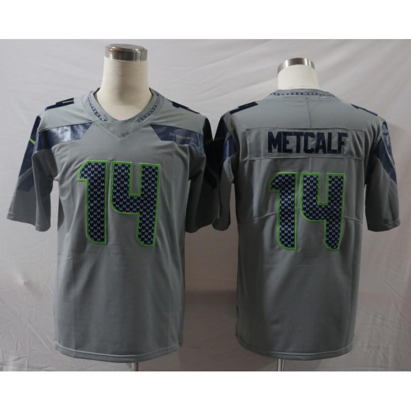 Seattle Seahawks Retro Embroidered Football Jersey Training Tee Men Women - Cotton Blend Athletic Top