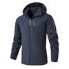 Men's 2025 Three-Proof Tech Windbreaker Jacket - Plus Velvet, Detachable Hood, Loose Fit for Autumn/Winter Outdoor Activities