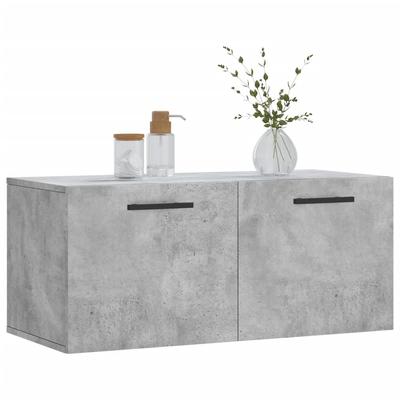 Wall Cabinet Concrete Grey 80x36.5x35 Cm Engineered Wood
