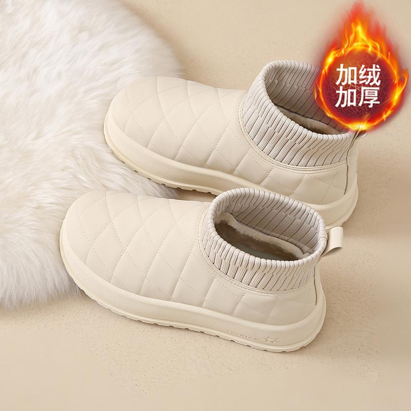 

CRLAYDK Классические женские зимние сапоги для снега с подкладкой из искусственного меха, теплые ботильоны до щиколотки для улицы, на платформе, слипоны, короткие ботинки-носки для ходьбы 40