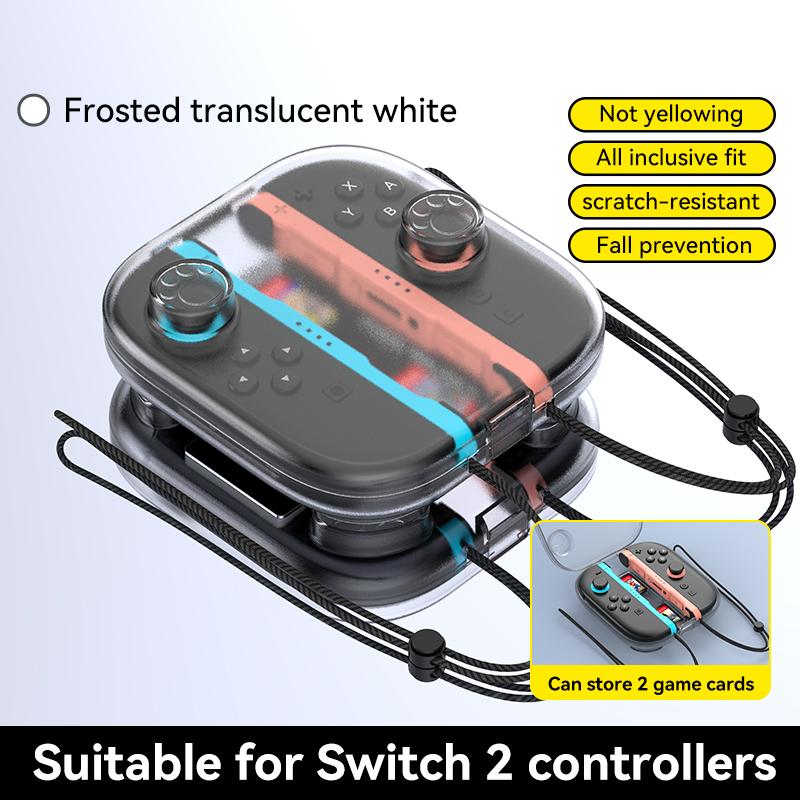 ABS Matte Translucent Hard Protective Shell Case for Switch 2 Console & Controller Cases with Game Card Slots & Charging Port