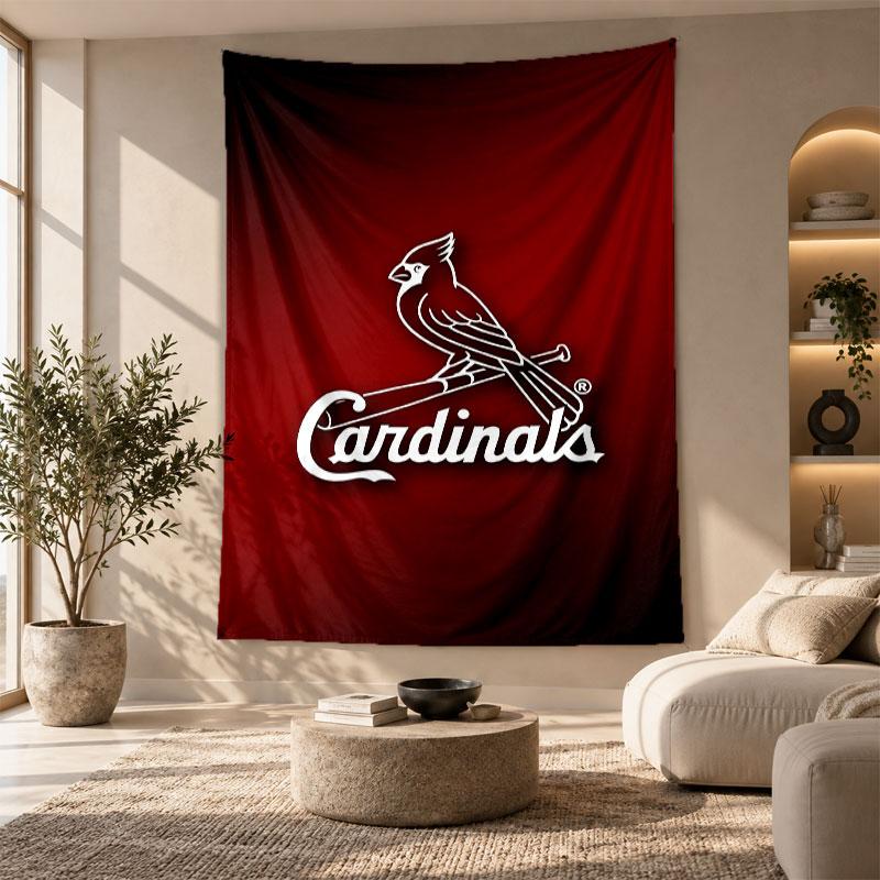 Decorative Tapestry,St. Louis Cardinals Printed Wall Art, Lightweight Wall Hanging For Bedroom Background
