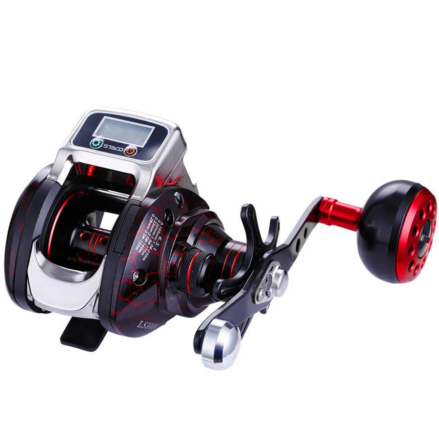 New 13+1 Bearing Left/Right Fishing reel with Digital Display Fishing Line Counter Saltwater Carp Reel 6.3:1 Casting Scroll Tool