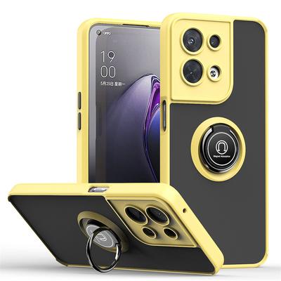 Matný Kroužek do Auta Podpora Magnetický Stojan Kroužek Pouzdro na Telefon pro OPPO Reno 8 7 6 5 4 Pro REALME 10 9 A54 A74 A9 A53 A58 A17 Zadní Kryt