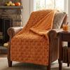 Accenti Decorativi per la Stanza delle Feste Halloween Fantasma Coperta Plaid, Zucca Autunnale Peluche Morbida Accogliente Ricamata per Adulti Gatto Nero Divano