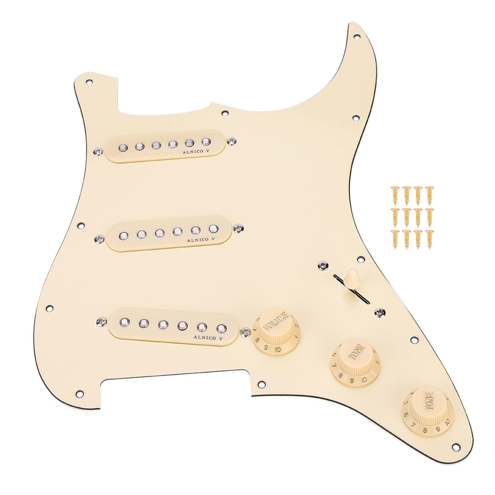 

1 комплект предварительно подключенных звукоснимателей SSS Pickguard ALNICO V Magnet для электрогитары