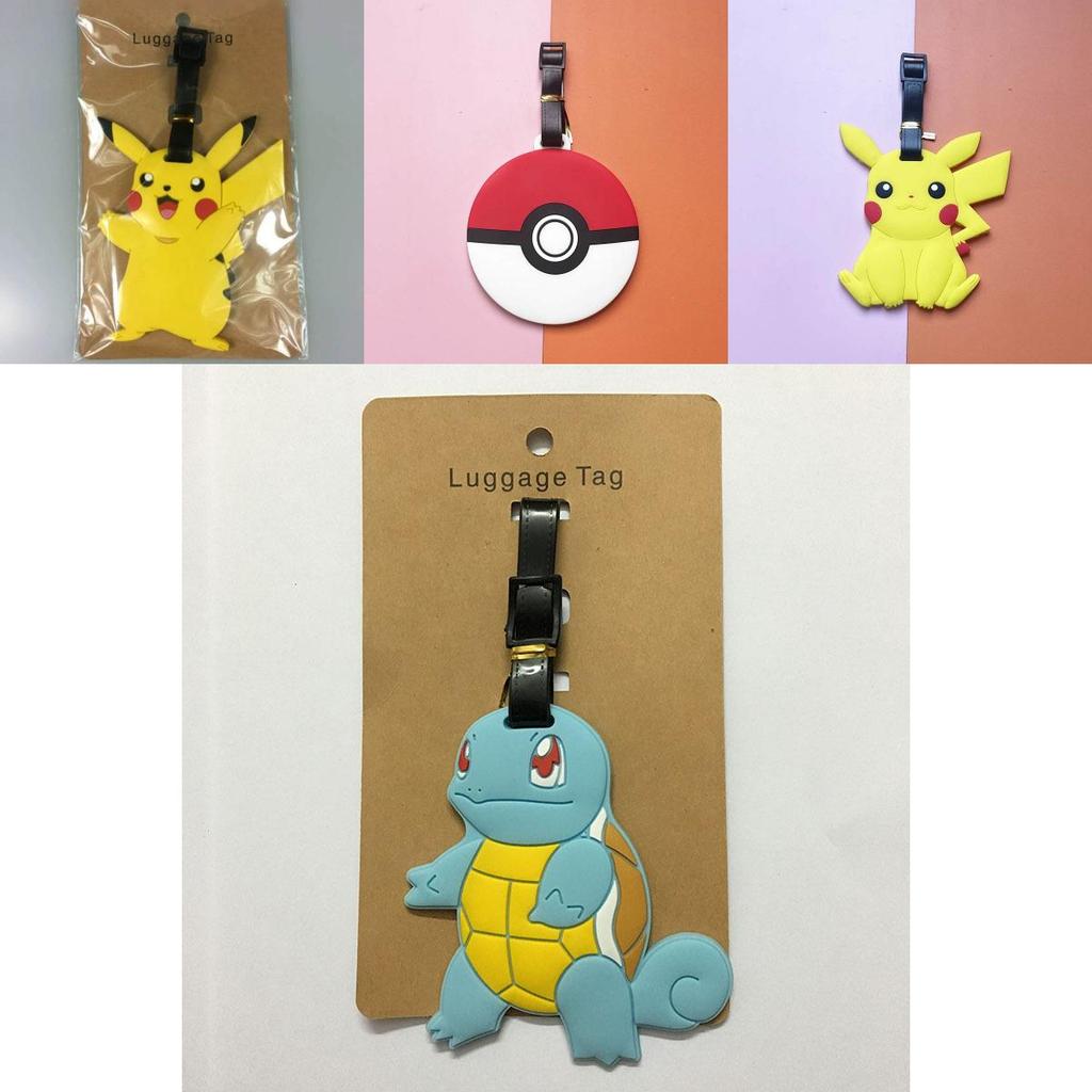 Pokemon Pikachu Charmander Squirtle Travel Luggage Tag Gengar Charmander Squirtle Silicone Travel Id Tag For Cruises