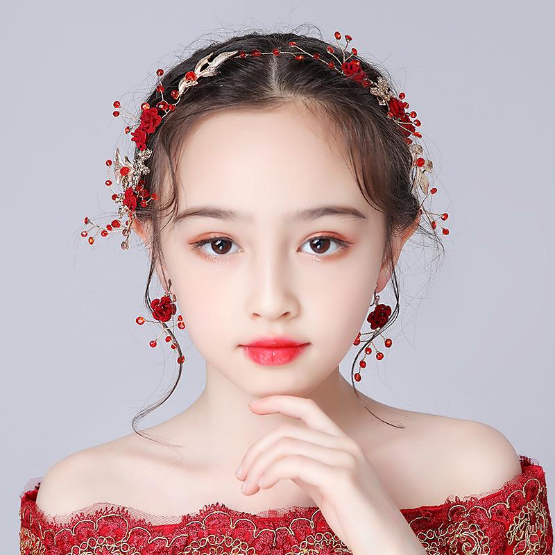 

Red Rose Hair Accessories: Baby Birthday & Flower Girl Jewelry