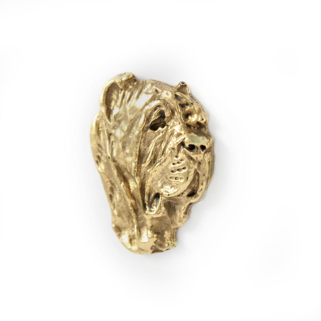 Neapolitan Mastiff, Mastino Napoletano II - Dog Brooch In Decorative Box, Elegant Gold-plated Pin, Art-Dog Brand Jacket Pin