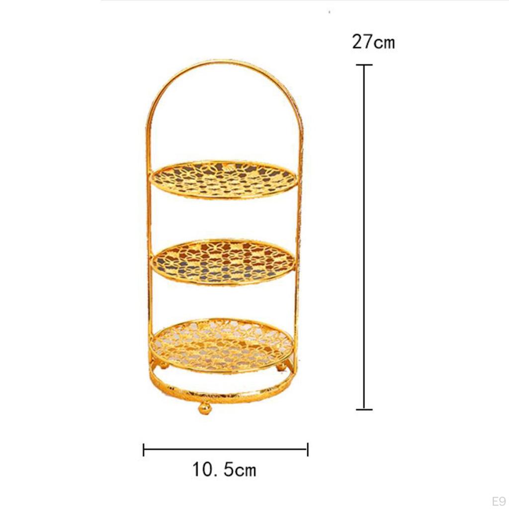 Cake Display Plate Serving Tray Luxury Stand Cupcake Holder for Anniversary Celebr Wedding