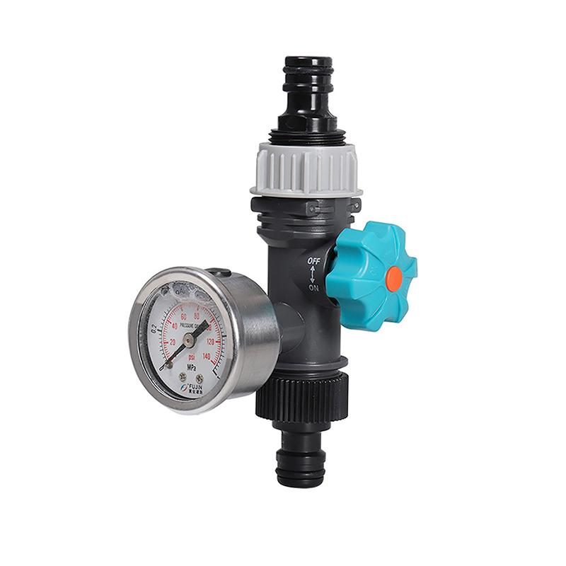 Regolatore di Pressione G3/4'' Regolabile Valvola Regolatrice di Pressione dell'Acqua Con Manometro Controller per Irrigazione Serra Giardino