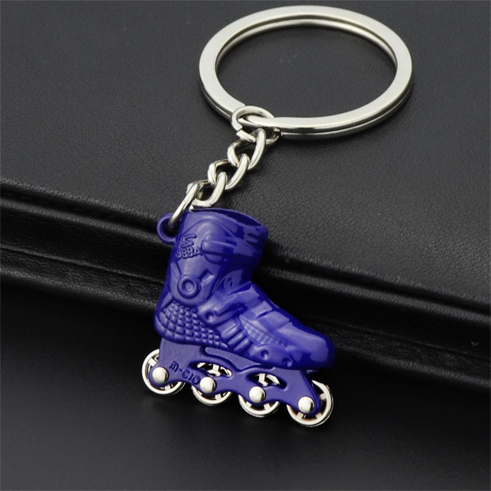 New Exquisite Simulation Skates keychain Charms Stainless Steel Key Ring Bag Ornaments Skating Lovers Souvenirs Accessories