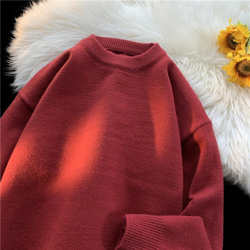 Men's Trendy Retro Loose Knit Sweater for Autumn and Winter