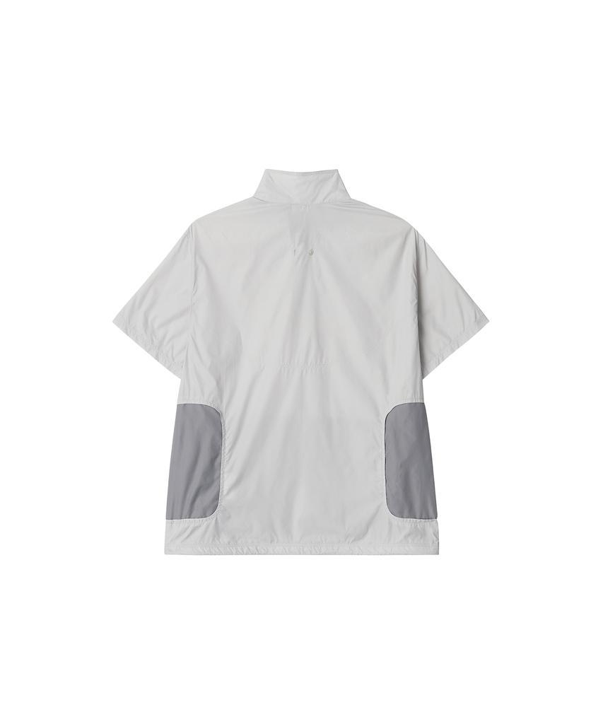 Wellbeing Express Light Nylon Half Sleeve Zipup Grayish Beige