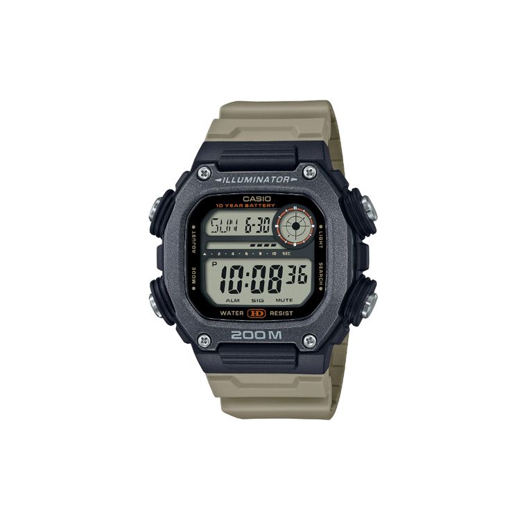 Casio Waterproof 200m Quartz Movement Resin Strap Watch Men Watches Gray DW-291HX-5AV Gray Watch Case