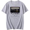 Newest Funny Retro Cassettes Printed T-Shirt Men's Funny Creative 80's Music The Death of the Cassette Tape Tshirt