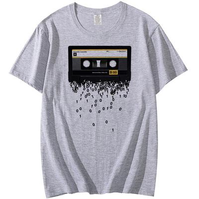 Nieuwste Grappige Retro cassettes Bedrukte T-shirt Heren Grappig Creatief Jaren 80 Muziek De dood van de cassetteband T-shirt