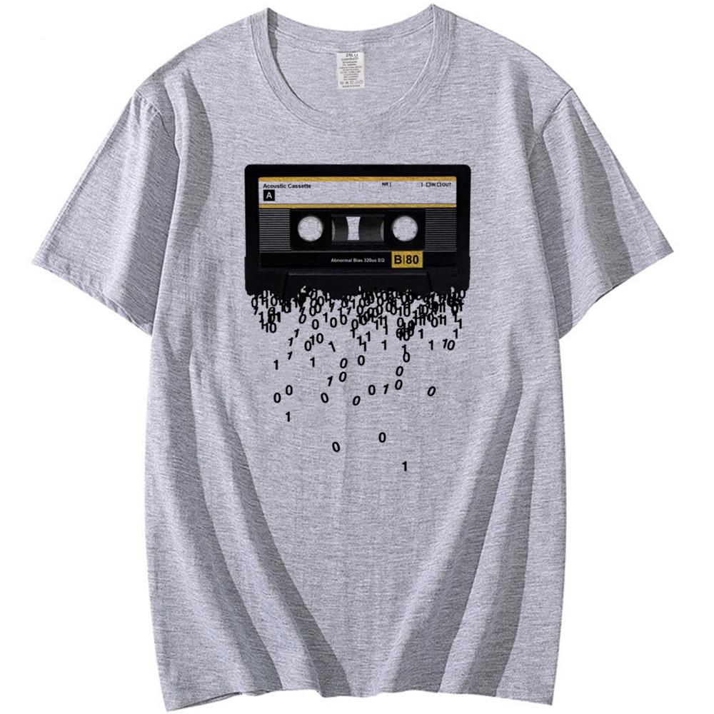 

Newest Funny Retro cassettes Printed T-Shirt Men s Funny Creative 80 s Music The death of the cassette tape Tshirt 4XL