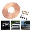 25ft Brake Line Tubing Copper Nickel Plated 3Celsius16in OD with Fittings for Hydraulic Braking Fuel System(Gold )