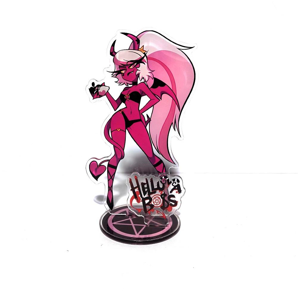 Neue 15CM Hazbin Hotel Charlie Morningstar Stand Acrylfiguren Vaggie Schreibtisch-Aufsteller Modell Dekoration Sammlung Geschenke