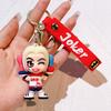 Anime cartoon l Batman Catwoman Joker image doll PVC car keychain cute Halloween series bag pendant ornaments key ring