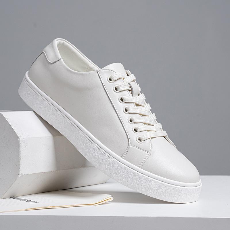 Extra large size men's shoes spring 2025 new trend board shoes British style color polishing casual shoes soft sole white shoes men