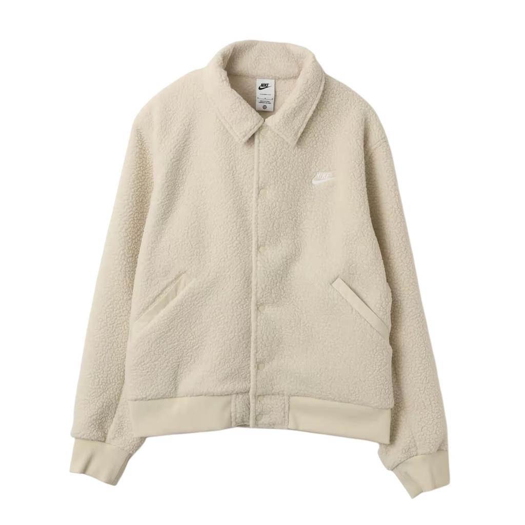 Nike Club FW25 Sherpa Coaches Therma-FIT Coach Collar Loose Letter Long Sleeve Fleece Jacket Unisex jackets HV1430-297