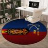 1PCS Tappeto Rotondo FC Barcellona Stemma Stampato Tappeto Rotondo per Area, Tappeto per Casa Ufficio, Tappeto Rotondo per Sedia, Tappeto Decorativo Regali per Fan Regalo di Natale
