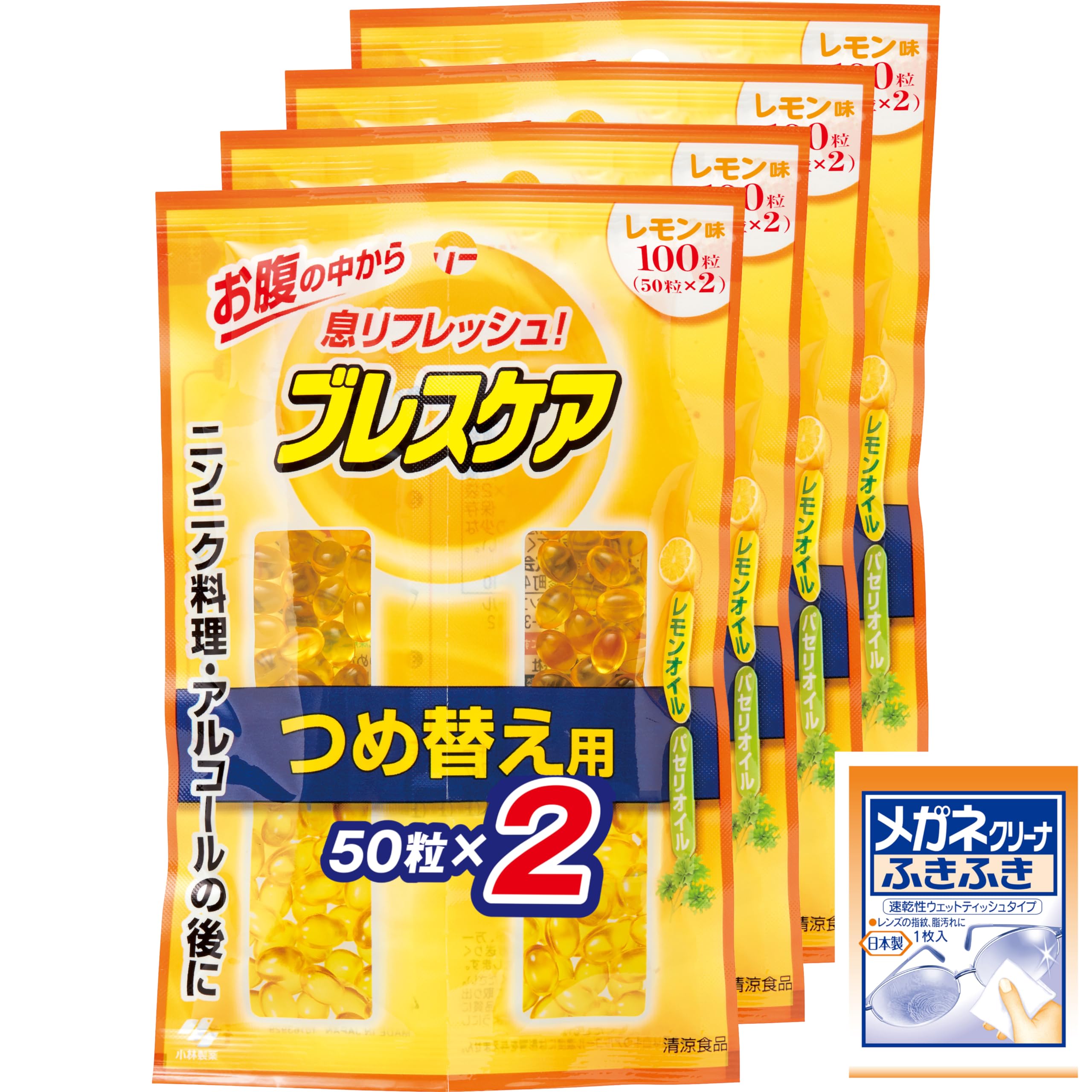 

Дыхательный бальзам со вкусом лимона, сменный блок, 100 таблеток x 4 (400 таблеток) (бонус включен) [Оптовая покупка]