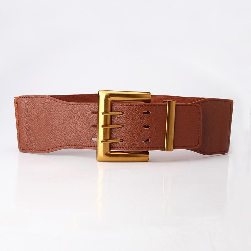 New women's elastic elastic waist seal dress coat decorative wide belt waist belt women's belt