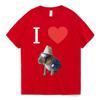 Funny I Heart Capybara T Shirt Kawaii Graphic T-shirts Unisex Women Cotton Casual Short Sleeves Oversized Harajuku Streetwear Tees