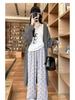 2025 Women's High Waist Soft Wide-Leg Pants with Bow, Slimming Fit, for Spring & Autumn