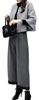 Comprimento do Terno Sólido Perfeito para Formal Frente Curta Volumoso Calças Grossas Elegante [Neiman by] Conjunto Outono/Inverno Calças de Pernas Largas, Jaqueta 9/10, Cor,