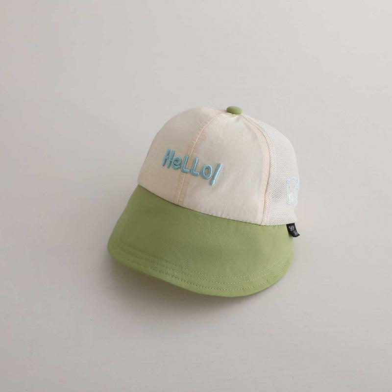 Summer Mesh Brim Sun Protection and Sunshade Baby Hat for Boys and Girls Quick-Drying Kids Baseball Cap