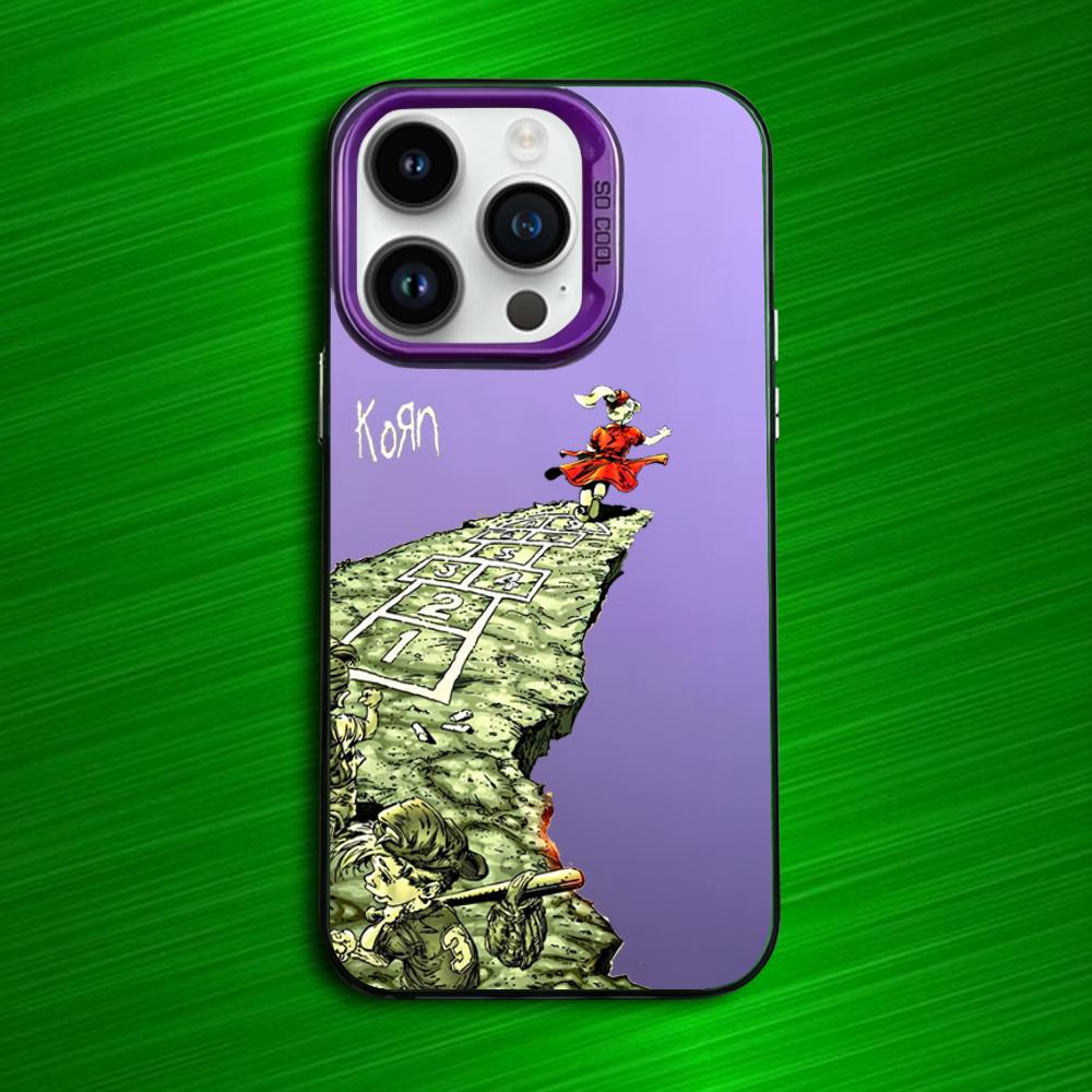 

COOL MUSIC K-Korn Phone Case For iPhone 16,15,14,13,12,11,Mini,Pro,MAX Purple Matte Silicone Cover iPhone12mini
