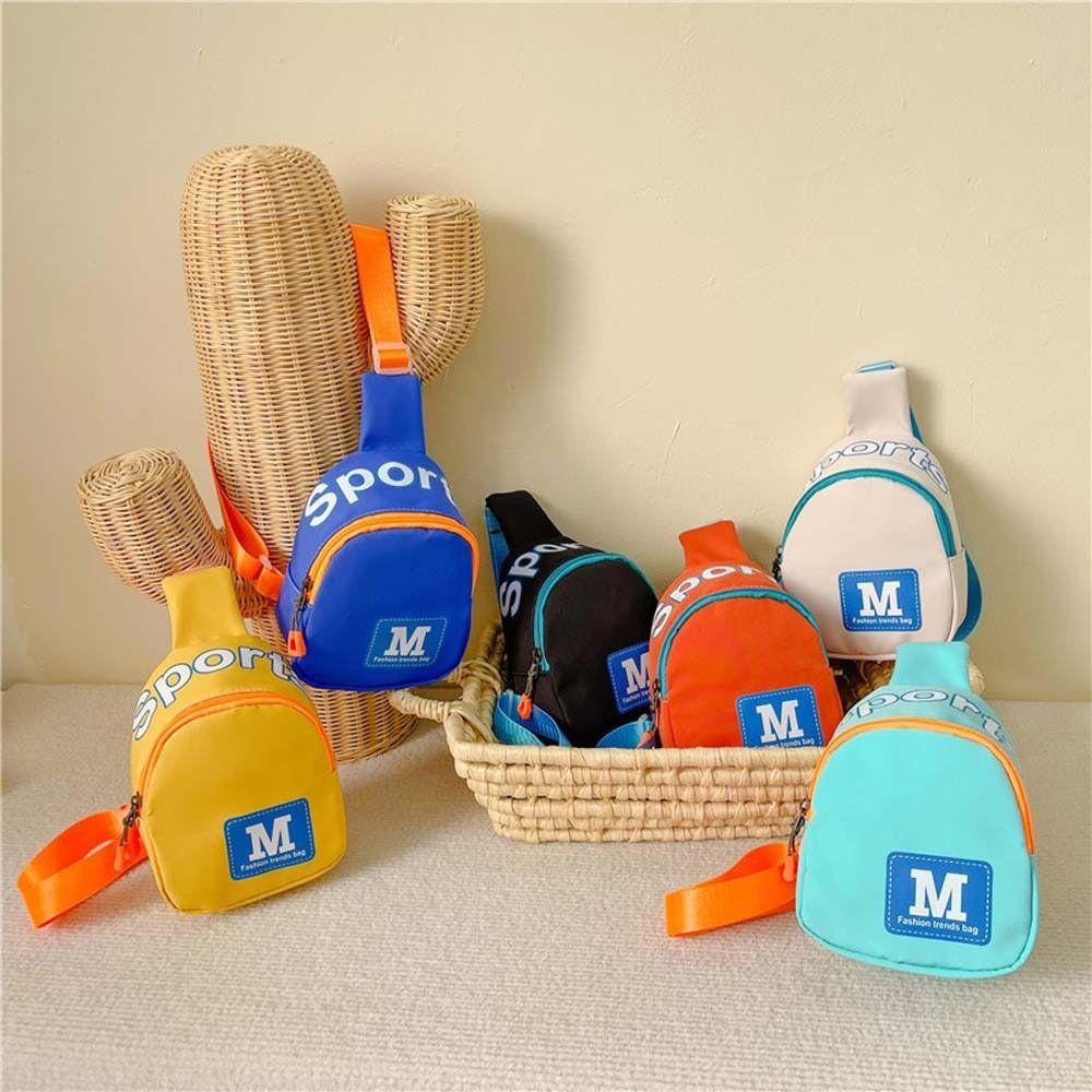 Nylon Kids Chest Bag Korean Style Outdoor Travel Shoulder Bag Children Crossbody Bag  Outdoor