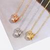 New Hot Brand Vintage Full Diamond Necklace Luxury Jewelry For Women Designer Pendant Pure 925 Sliver Party Long Chain Necklaces