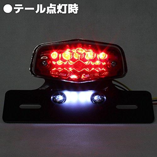 Universal Lucas LED tail lamp, red lens, black bracket