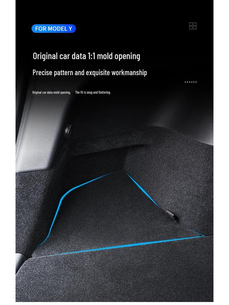 Tesla Model Y Trunk Side Storage Cover - Interior Modification Accessory