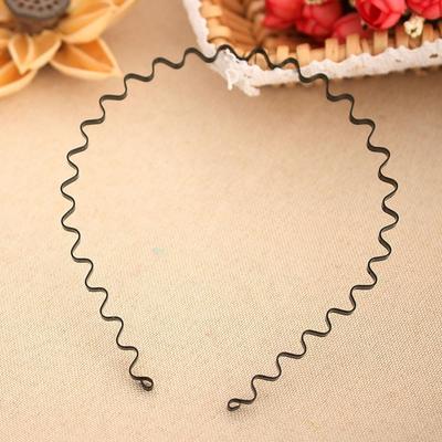 Unisex Sports Band Hairband Metal Wavy Headband Hoop