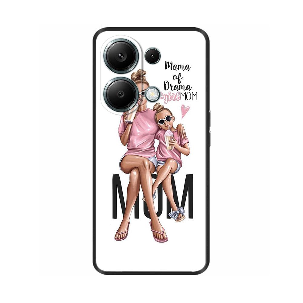 For Xiaomi Poco M6 Pro 4G Phone Case Cover Cute Cat Painted Black Silicone Soft Back Cover Cases For Poco M6 Pro Case M 6 M6Pro
