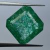 Natural Green Emerald SQUARE Cut 6.50 Ct Colombian Loose Gemstone CERTIFIED.