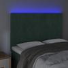 VidaXL LED Headboard Bedroom Furniture Double Bed Accessory Head of Bed Frame Interior Dark Green 3122475