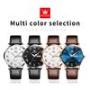 OLEVS 2920   Custom Logo Luxury Waterproof Oem Watch Wrist Man Genuine Leather Luminous Classical Fashion Quartz Watch for Man