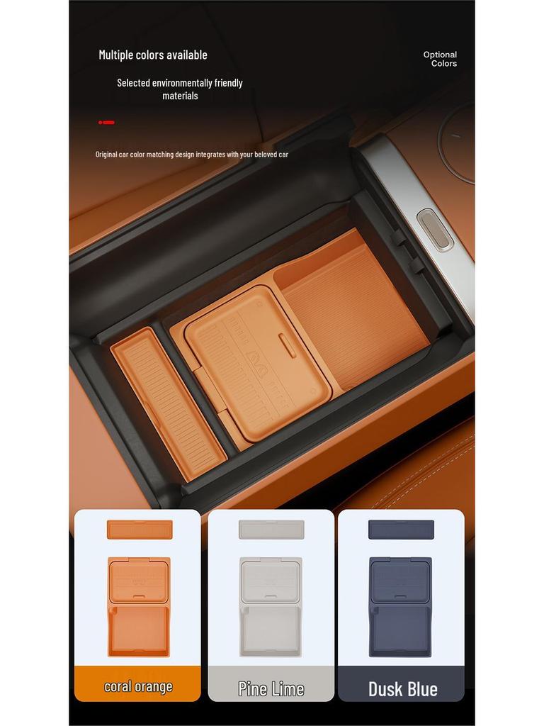 Doppellagige Silikon-Aufbewahrungsbox mit Matte für die Mittelkonsolen-Armlehne des Yu7 (25-teiliger Organizer)