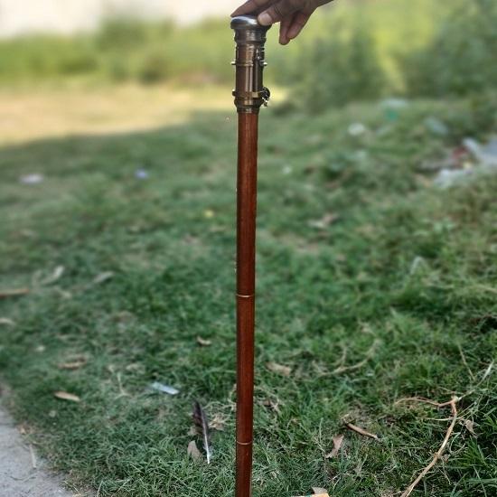Brass Telescope Handle Walking Stick Unique Multipurpose Decor for Home  Office
