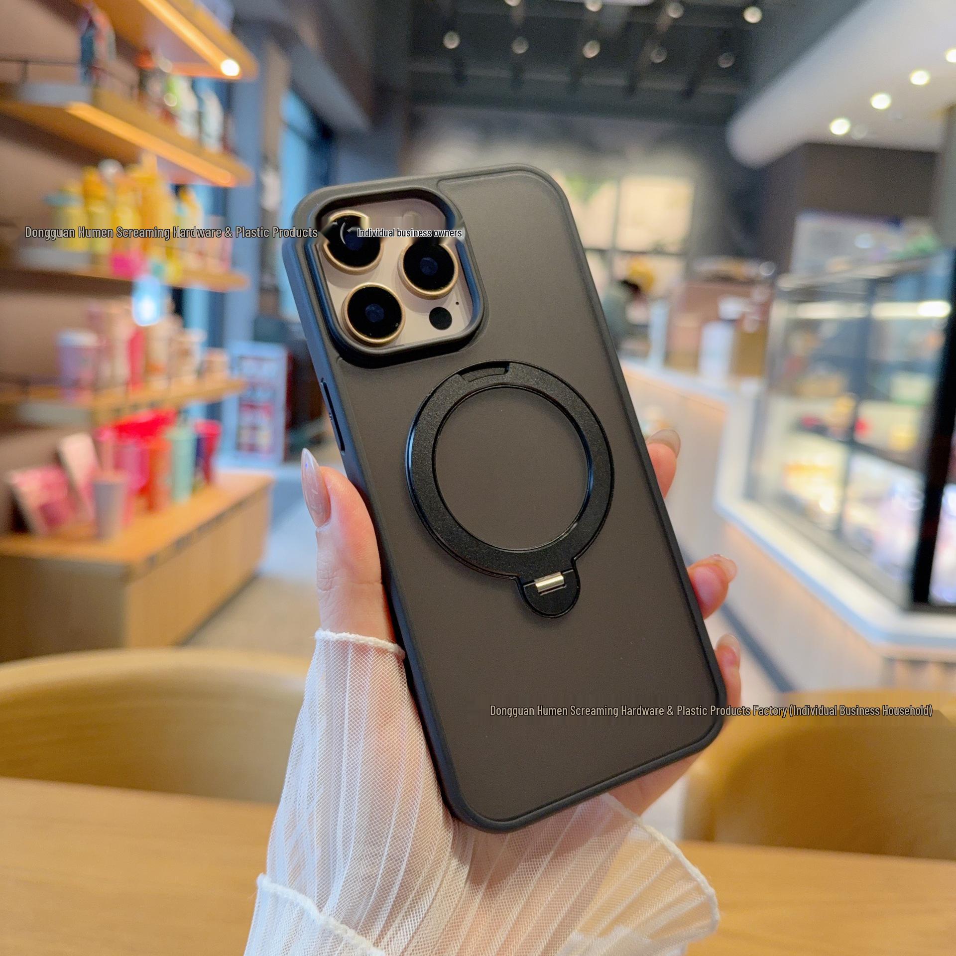 Pivot Shell Magnetic Protective Stand Case for iPhone 16/IP17 Pro Max 360 Rotating Magnetic Case Manufacturer