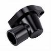 90 Degree Swivel Thermostat Housing Water Neck 1.5in Black Billet Aluminum Alloy Replacement for LS Engine