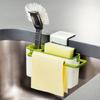 Stylish Green With White Suction Cup Base Kitchen Brush Sponge Holder For Easy Draining